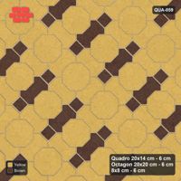Interlock (Pasco) 20x14 cm · QUA-059 · Quadro-Octagon-8x8 grid, alternating Quadro files, 45 deg (Harvest), Kerb 42H kerb