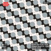 Interlock (Pasco) 20x14 cm · QUA-061 · Quadro-Octagon-8x8 grid, chequered Quadros, 10 deg (Tuxedo), no kerb