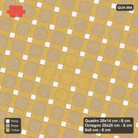 Interlock (Pasco) 20x14 cm · QUA-064 · Quadro-Octagon-8x8 grid, diamond octagon feature, 75 deg (Golden Sand), no kerb
