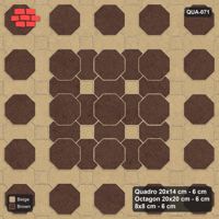 Interlock (Pasco) 20x14 cm · QUA-071 · Quadro-Octagon-8x8 grid, accent Quadro ring (Sandstone), Kerb 42F kerb