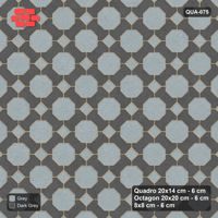 Interlock (Pasco) 20x14 cm · QUA-075 · Quadro-Octagon-8x8 grid, uniform roles, 45 deg (Charcoal Edge), Kerb 25B kerb