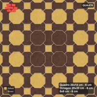 Interlock (Pasco) 20x14 cm · QUA-076 · Quadro-Octagon-8x8 grid, accent octagon ring (Harvest), Kerb 54H kerb