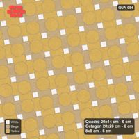 Interlock (Pasco) 20x14 cm · QUA-084 · Quadro-Octagon-8x8 grid, chequered Quadros, 10 deg (Golden Sand), Kerb 30F kerb