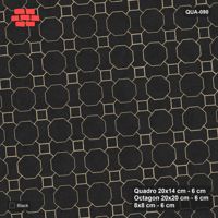 Interlock (Pasco) 20x14 cm · QUA-090 · Quadro-Octagon-8x8 grid, uniform roles, 5 deg (Graphite), Kerb 25H kerb