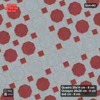 Interlock (Pasco) 20x14 cm · QUA-092 · Quadro-Octagon-8x8 grid, octagon cross, 22 deg (Brick & Ash), Kerb 40B kerb