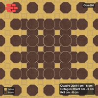 Interlock (Pasco) 20x14 cm · QUA-096 · Quadro-Octagon-8x8 grid, accent Quadro ring (Harvest), no kerb