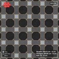 Interlock (Pasco) 20x14 cm · QUA-098 · Quadro-Octagon-8x8 grid, uniform roles (Graphite Scale), Kerb 40F kerb