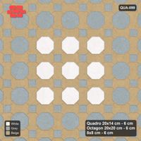 Interlock (Pasco) 20x14 cm · QUA-099 · Quadro-Octagon-8x8 grid, accent octagon ring (Coastal), no kerb