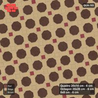 Interlock (Pasco) 20x14 cm · QUA-103 · Quadro-Octagon-8x8 grid, chequered cubes, 10 deg (Tuscany), Kerb 42H kerb