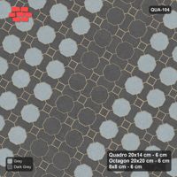 Interlock (Pasco) 20x14 cm · QUA-104 · Quadro-Octagon-8x8 grid, feature octagon band, 60 deg (Charcoal Edge), Kerb 30H/20 kerb