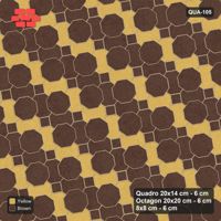 Interlock (Pasco) 20x14 cm · QUA-105 · Quadro-Octagon-8x8 grid, chequered Quadros, 10 deg (Harvest), Kerb 54B kerb