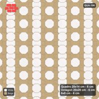 Interlock (Pasco) 20x14 cm · QUA-106 · Quadro-Octagon-8x8 grid, alternating Quadro files (Ivory & Sand), no kerb