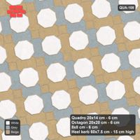 Interlock (Pasco) 20x14 cm · QUA-108 · Quadro-Octagon-8x8 grid, chequered Quadros, 10 deg (Coastal), Heel kerb 75x150x600 kerb
