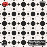 Interlock (Pasco) 20x14 cm · QUA-119 · Quadro-Octagon-8x8 grid, chequered octagons, 45 deg (Contrast), no kerb