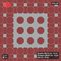 Interlock (Pasco) 20x14 cm · QUA-120 · Quadro-Octagon-8x8 grid, accent Quadro ring (Brick & Ash), Kerb 40F kerb