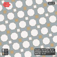 Interlock (Pasco) 20x14 cm · QUA-127 · Quadro-Octagon-8x8 grid, chequered cubes, 10 deg (Coastal), no kerb