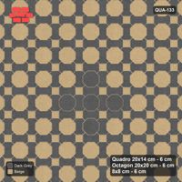 Interlock (Pasco) 20x14 cm · QUA-133 · Quadro-Octagon-8x8 grid, diamond octagon feature (Stone & Earth), no kerb