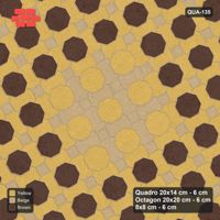 Interlock (Pasco) 20x14 cm · QUA-135 · Quadro-Octagon-8x8 grid, centre medallion, 30 deg (Harvest Gold), Kerb 38H kerb
