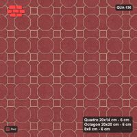 Interlock (Pasco) 20x14 cm · QUA-136 · Quadro-Octagon-8x8 grid, uniform roles (Terracotta Red), no kerb