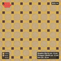 Interlock (Pasco) 20x14 cm · QUA-144 · Quadro-Octagon-8x8 grid, uniform roles (Harvest Gold), Kerb 25B kerb
