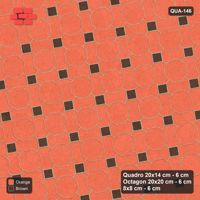 Interlock (Pasco) 20x14 cm · QUA-146 · Quadro-Octagon-8x8 grid, uniform roles, 10 deg (Burnt Clay), Kerb 30F kerb