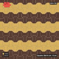 Interlock (Pasco) 20x14 cm · QUA-152 · Quadro one horizontal / one vertical - colour bands across (Harvest), kerb frame (Kerb 30H/20)