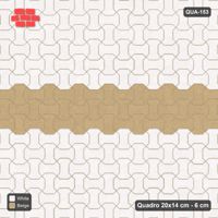Interlock (Pasco) 20x14 cm · QUA-153 · Quadro one horizontal / one vertical - feature band (Ivory & Sand), edge to edge