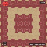 Interlock (Pasco) 20x14 cm · QUA-156 · Quadro one horizontal / one vertical - tonal ring bands (Terracotta), edge to edge