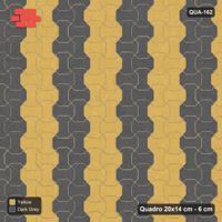 Interlock (Pasco) 20x14 cm · QUA-162 · Quadro one horizontal / one vertical - colour bands along (Mustard Slate), edge to edge