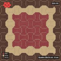 Interlock (Pasco) 20x14 cm · QUA-163 · Quadro one horizontal / one vertical - accent ring near the edge (Tuscany), kerb frame (Kerb 54B)