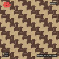Interlock (Pasco) 20x14 cm · QUA-173 · Quadro one horizontal / one vertical - diagonal colour bands (Sandstone), kerb frame (Kerb 38B)