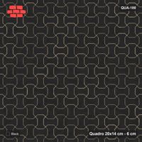 Interlock (Pasco) 20x14 cm · QUA-180 · Quadro one horizontal / one vertical - solid tone (Graphite), edge to edge