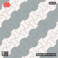 Interlock (Pasco) 20x14 cm · QUA-181 · Quadro one horizontal / one vertical, 45 deg - colour bands across (Salt & Pepper), kerb frame (Kerb 30H/20)