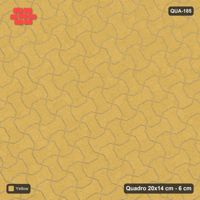 Interlock (Pasco) 20x14 cm · QUA-185 · Quadro one horizontal / one vertical, 30 deg - solid tone (Ochre), kerb frame (Kerb 54H)