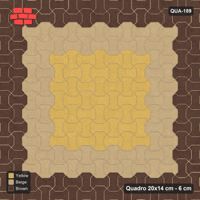 Interlock (Pasco) 20x14 cm · QUA-189 · Quadro one horizontal / one vertical - accent ring near the edge (Harvest Gold), edge to edge
