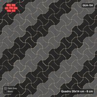 Interlock (Pasco) 20x14 cm · QUA-194 · Quadro one horizontal / one vertical, 45 deg - colour bands across (Night Sky), kerb frame (Kerb 42H)