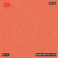 Interlock (Pasco) 20x14 cm · QUA-195 · Quadro one horizontal / one vertical - solid tone (Coral), edge to edge