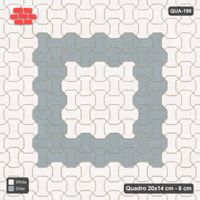 Interlock (Pasco) 20x14 cm · QUA-198 · Quadro one horizontal / one vertical - tonal ring bands (Salt & Pepper), edge to edge