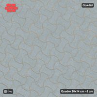 Interlock (Pasco) 20x14 cm · QUA-200 · Quadro one horizontal / one vertical, 60 deg - solid tone (Classic Grey), kerb frame (Kerb 40F)