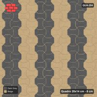 Interlock (Pasco) 20x14 cm · QUA-204 · Quadro one horizontal / one vertical - colour bands along (Stone & Earth), edge to edge