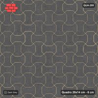 Interlock (Pasco) 20x14 cm · QUA-205 · Quadro one horizontal / one vertical - solid tone (Charcoal), kerb frame (Kerb 25B)