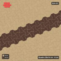 Interlock (Pasco) 20x14 cm · QUA-221 · Quadro one horizontal / one vertical, 22 deg - feature band (Sandstone), kerb frame (Kerb 40B)