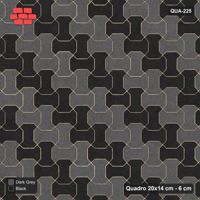 Interlock (Pasco) 20x14 cm · QUA-225 · Quadro one horizontal / one vertical - diagonal colour bands (Night Sky), edge to edge