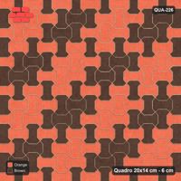 Interlock (Pasco) 20x14 cm · QUA-226 · Quadro one horizontal / one vertical - soft tonal blend (Burnt Clay), kerb frame (Kerb 40F)