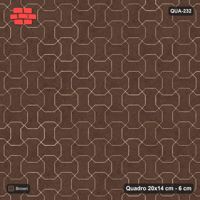 Interlock (Pasco) 20x14 cm · QUA-232 · Quadro one horizontal / one vertical - solid tone (Earth Brown), kerb frame (Kerb 38B)