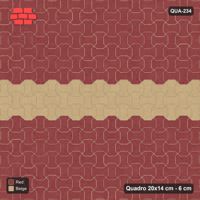 Interlock (Pasco) 20x14 cm · QUA-234 · Quadro one horizontal / one vertical - feature band (Terracotta), edge to edge