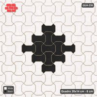Interlock (Pasco) 20x14 cm · QUA-238 · Quadro one horizontal / one vertical - centre medallion (Contrast), kerb frame (Kerb 30H/20)