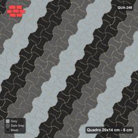 Interlock (Pasco) 20x14 cm · QUA-248 · Quadro one horizontal / one vertical, 60 deg - colour bands across (Graphite Scale), edge to edge