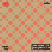Interlock (Pasco) 20x14 cm · QUA-258 · Quadro-Octagon-8x8 grid, chequered octagons (Clay Court), no kerb