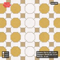 Interlock (Pasco) 20x14 cm · QUA-266 · Quadro-Octagon-8x8 grid, vertical octagon band (Golden Sand), Kerb 38H kerb